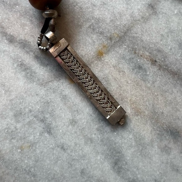 Vintage boho beaded pendant chain - Picture 6 of 6